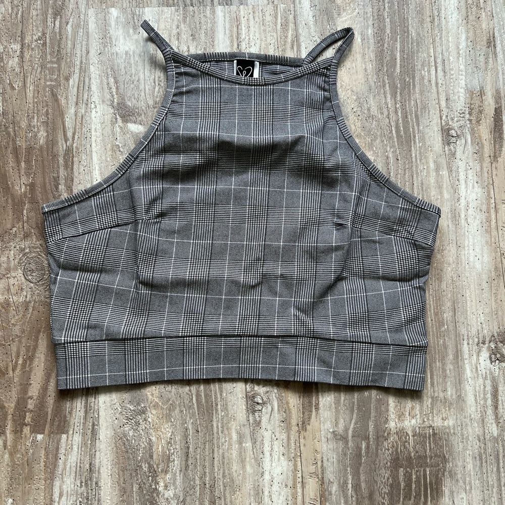 Gray crop top
